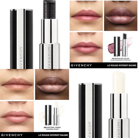 batom preto givenchy|givenchy le rouge interdit lip balm.